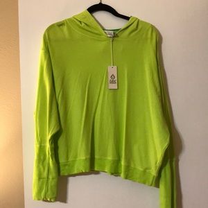 NWT Lime green TASC cropped hoodie